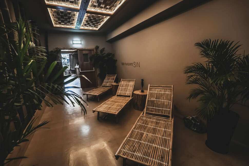 Ein Foto von den Einrichtungen im Cavo Zoe Seaside Hotel