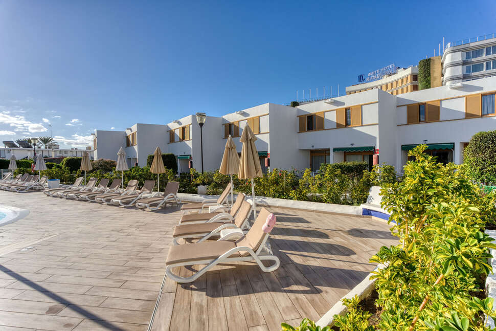 Ein Foto von der Terrasse im Bungalows Las Brisas