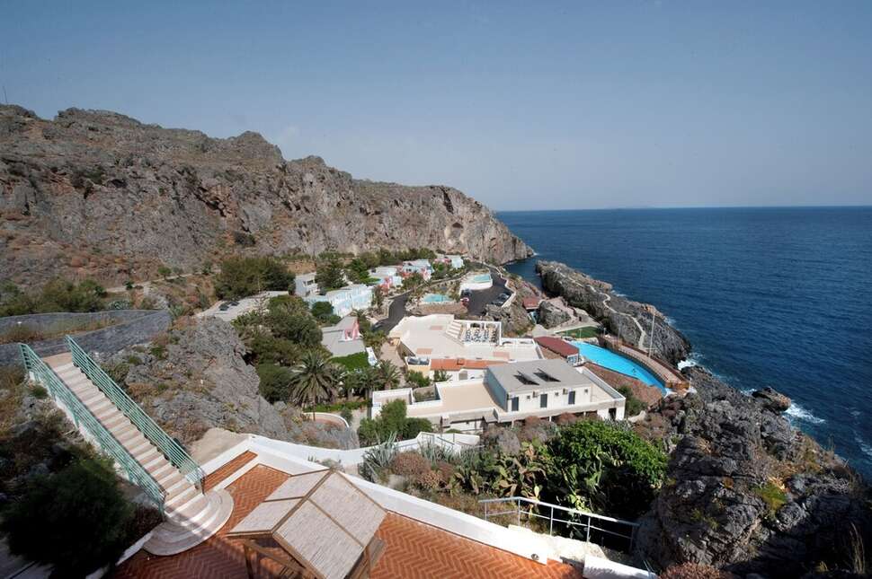 Ein Foto von der Außenansicht des Kalypso Cretan Village Resort & Spa