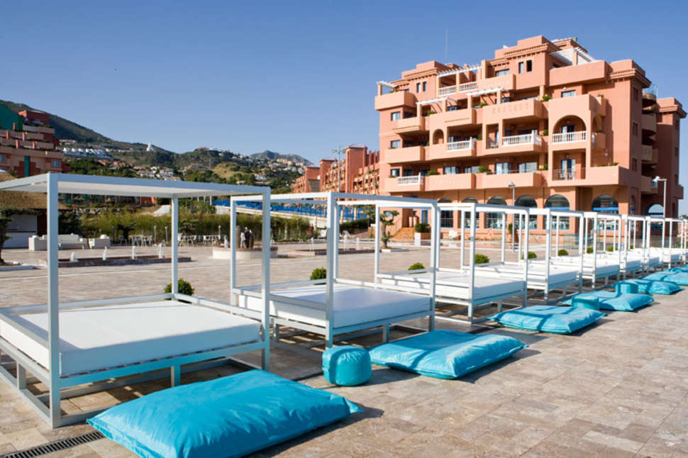 Een foto van het terras bij Hydros Hotel & Spa
