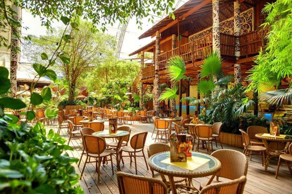 Een foto van de faciliteiten bij Tropical Islands