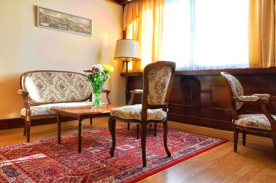 Een foto van het interieur van Hotel Olympik
