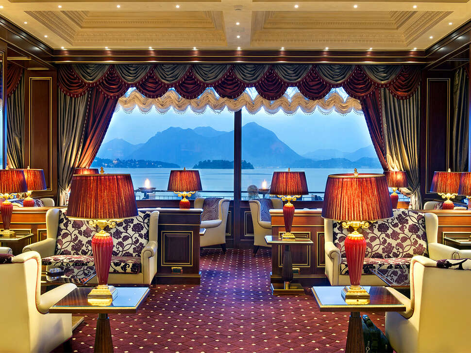 Een foto van het interieur van Grand Hotel Dino