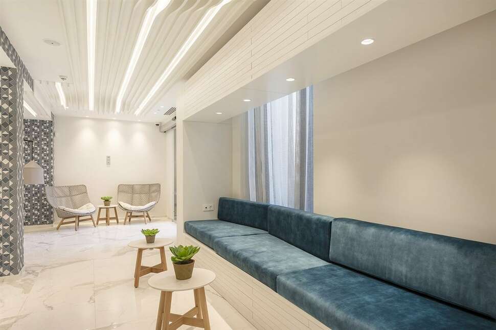 Een foto van het interieur van Eurostars Mediterranea Plaza