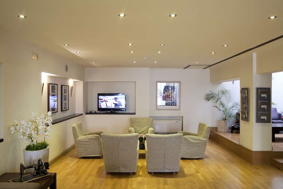 Een foto van het interieur van Hermes Hotel Athene