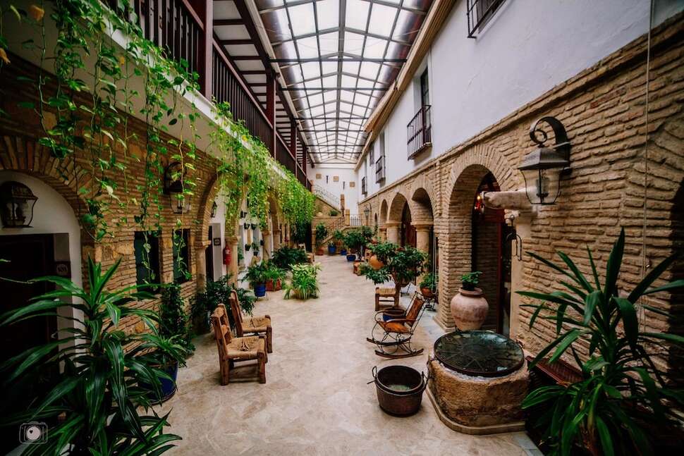 Een foto van het interieur van Hacienda Posada De Vallina