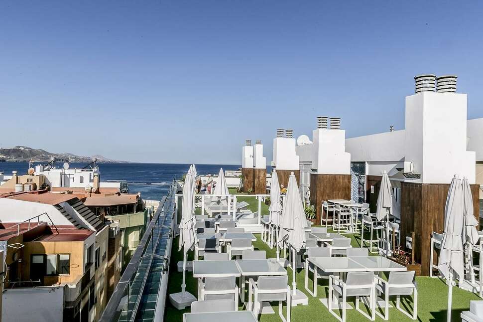 Ein Foto von der Terrasse im Exe Las Palmas