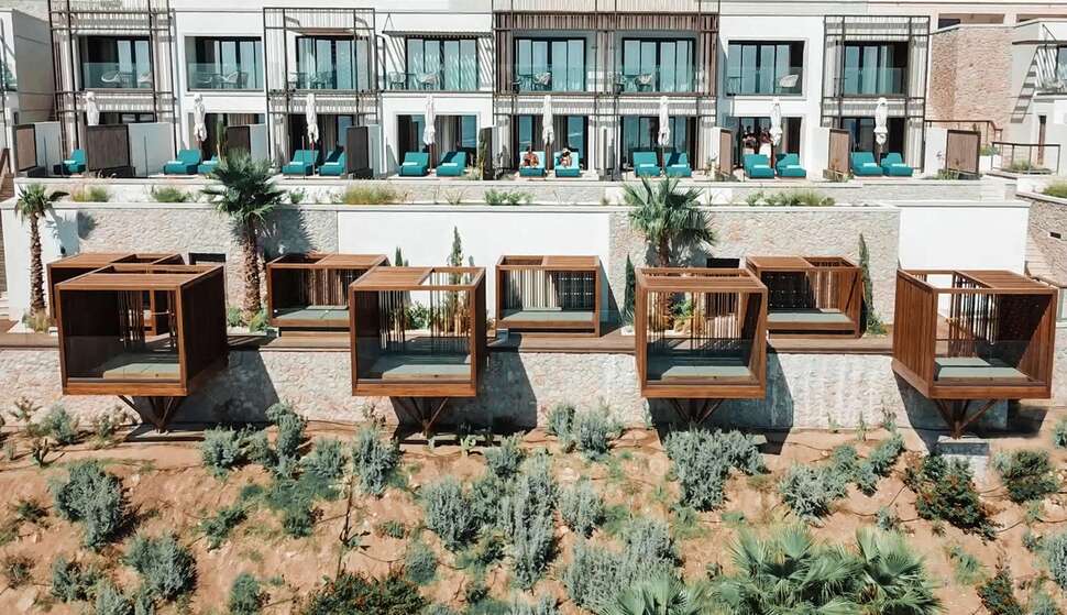 Een foto van de buitenkant van Mitsis Summer Palace Beach Hotel