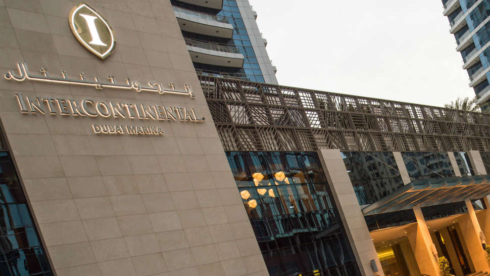 Een foto van de buitenkant van InterContinental Dubai Marina