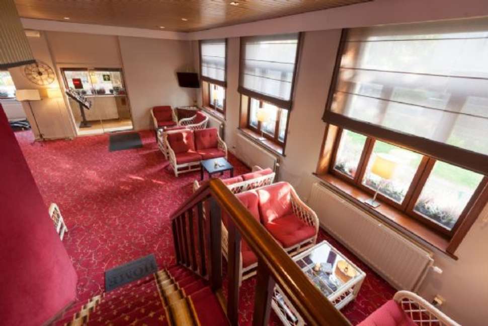 Een foto van het interieur van Hotel Olympia Brugge
