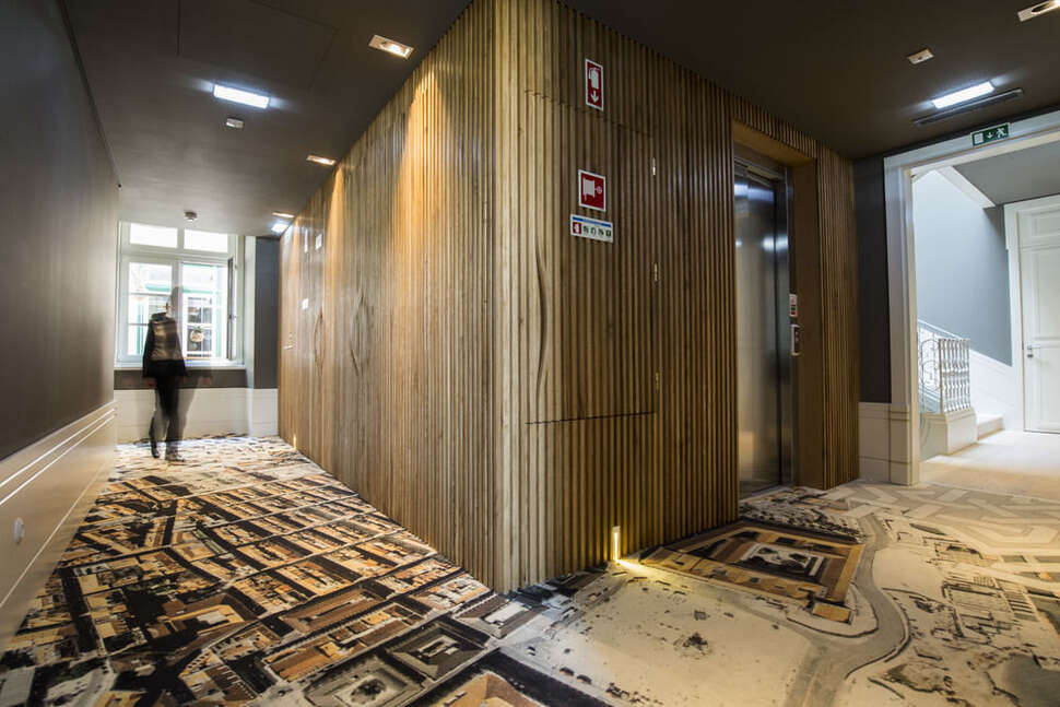 Een foto van het interieur van My Story Hotel Rossio