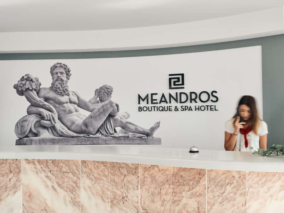 Een foto van het interieur van Meandros Boutique & Spa