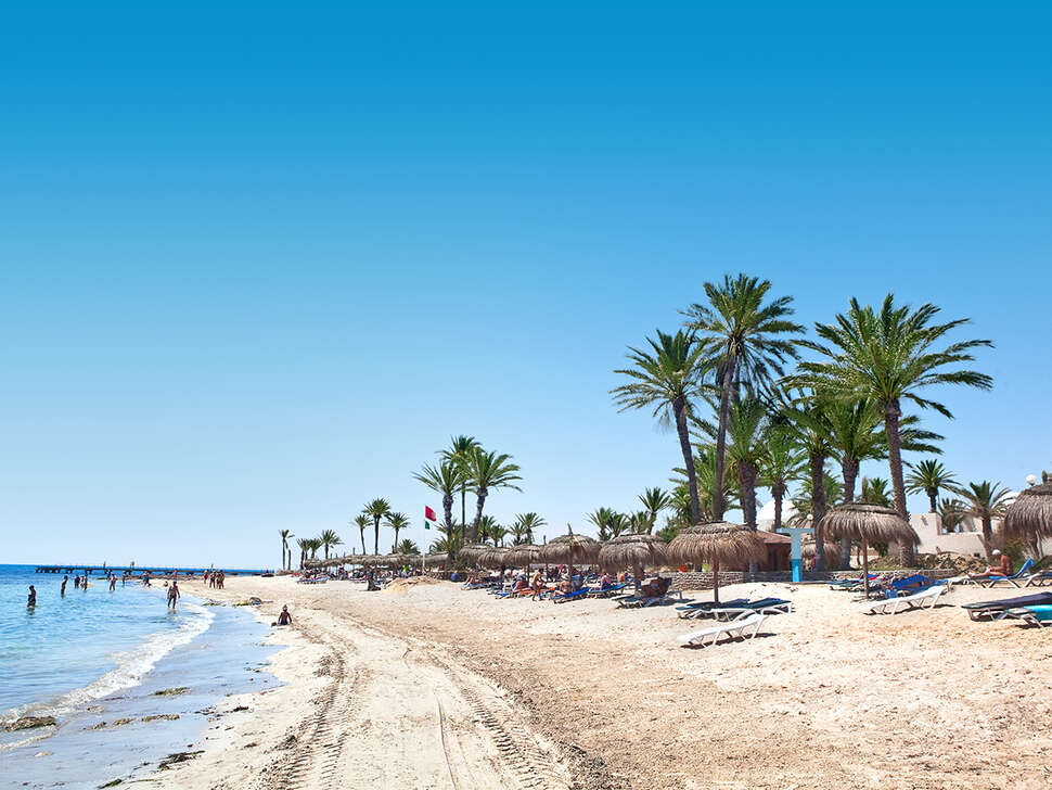 Ein Foto vom Strand beim El Mouradi Djerba Menzel