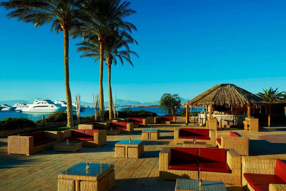 Ein Foto vom Strand beim Hurghada Marriott Beach Resort