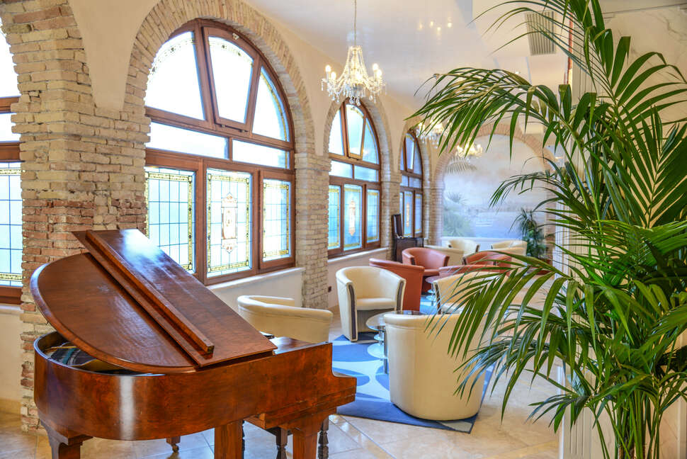 Een foto van het interieur van Hotel Antico Monastero