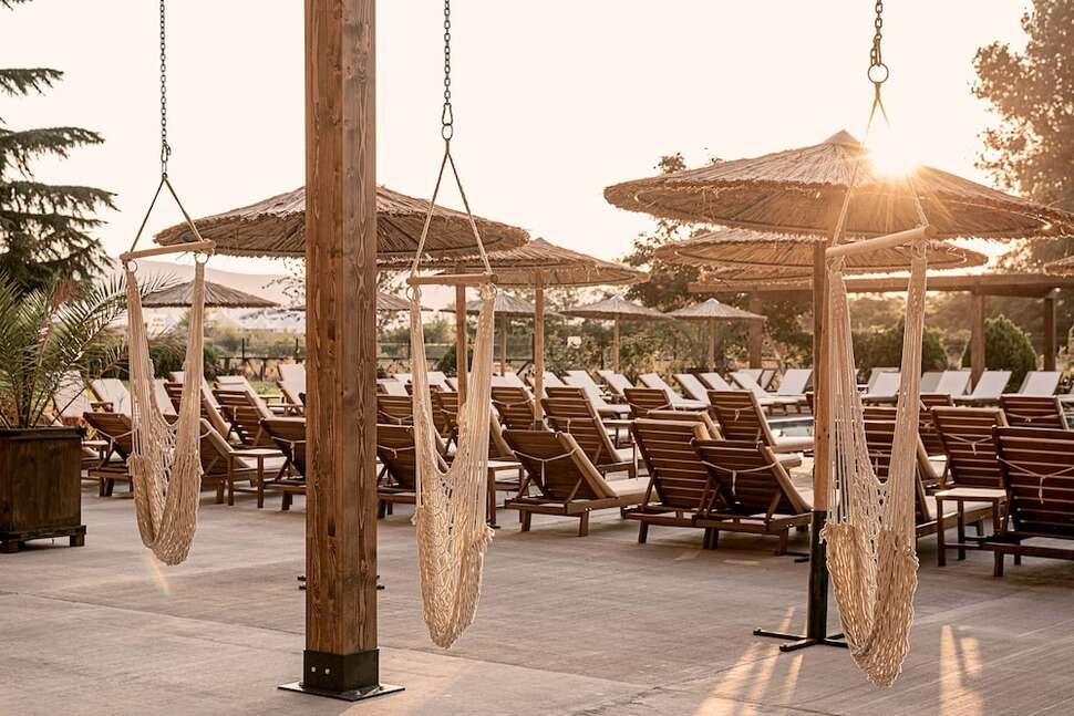Een foto van het terras bij Sunny Beach Club