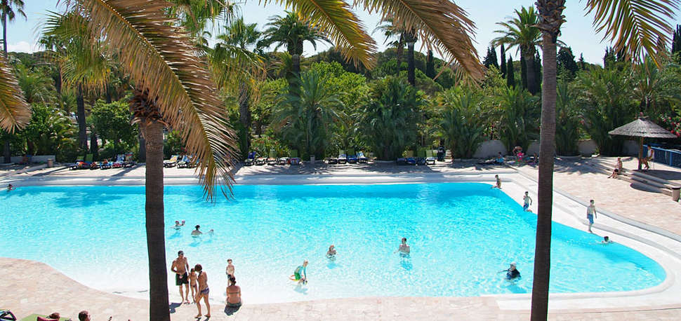Een foto van het zwembad bij Camping La Baume - La Palmeraie