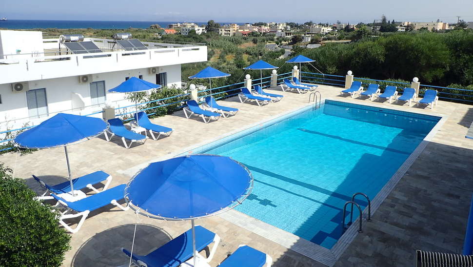 Ein Foto vom Pool im Hotel Poseidon