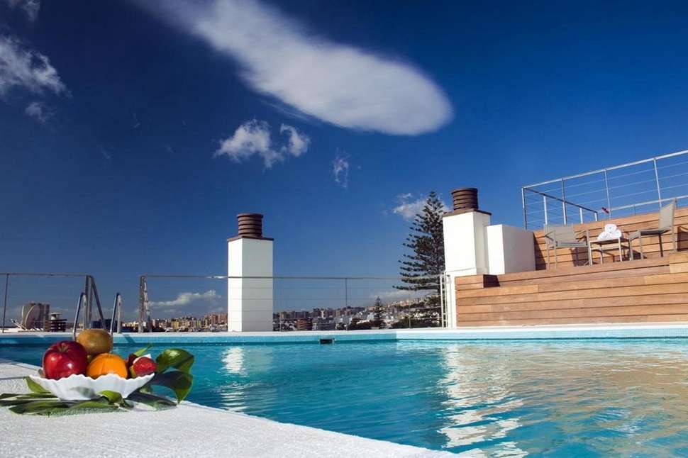 Een foto van een overzicht van Hotel Taburiente