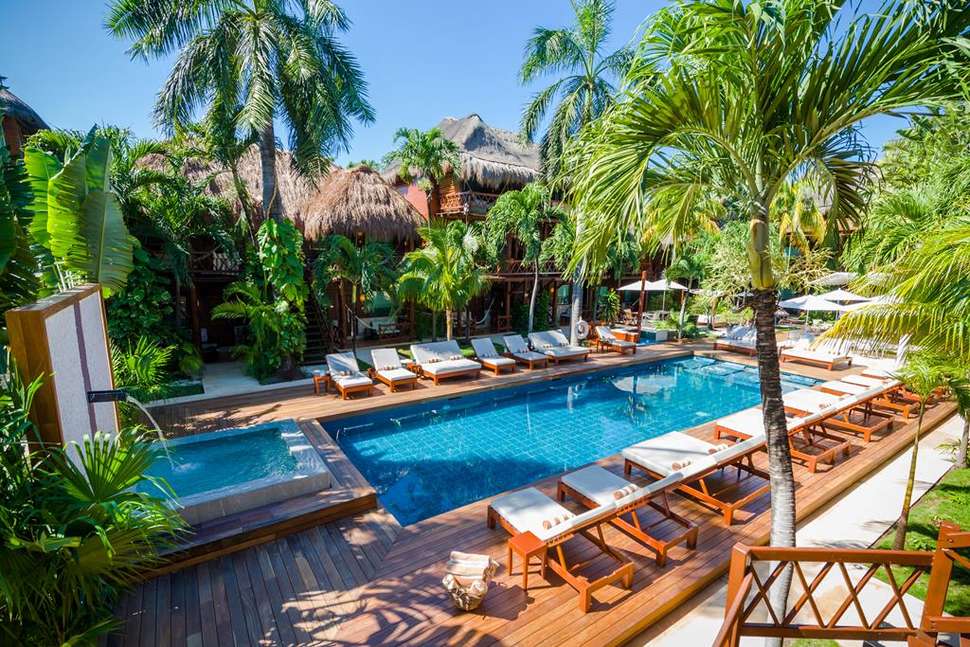 Een foto van het zwembad bij Hotel Boutique Magic Blue