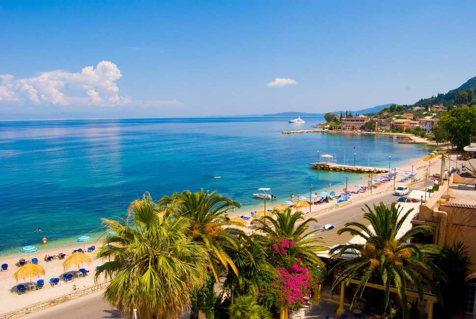 Ein Foto vom Strand beim Potamaki Beach Hotel