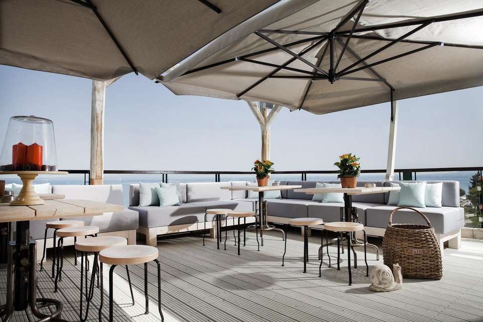 Een foto van het terras bij Rigas Boutique Hotel