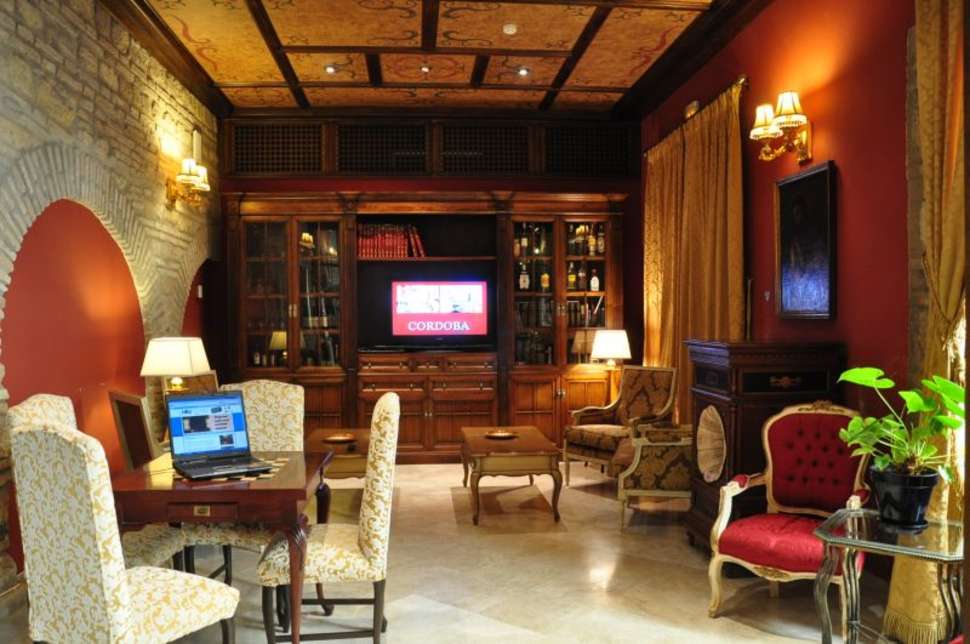 Een foto van het interieur van Hacienda Posada De Vallina