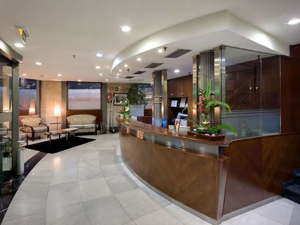 Een foto van het interieur van Hotel Suizo