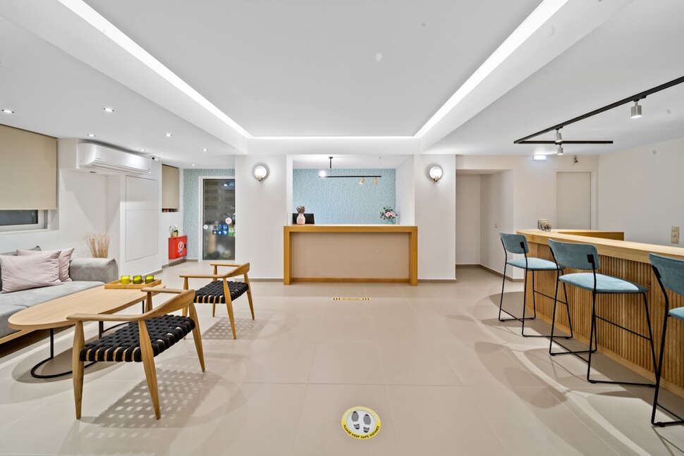 Een foto van het interieur van Rainbow Appartementen