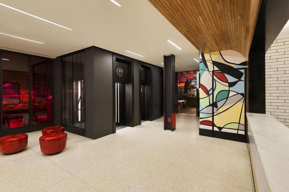 Een foto van het interieur van Pod 39 Hotel