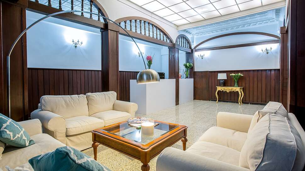 Een foto van het interieur van Hotel Madrid