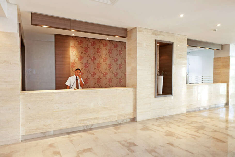 Een foto van het interieur van Hotel Rosa Beach Thalasso & Spa