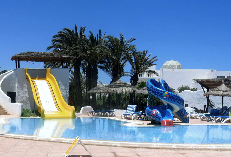 Ein Foto vom Pool im Hotel Fiesta Beach