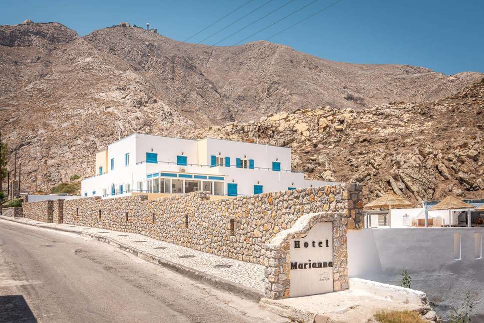 Ein Foto von der Außenansicht des Marianna Hotel