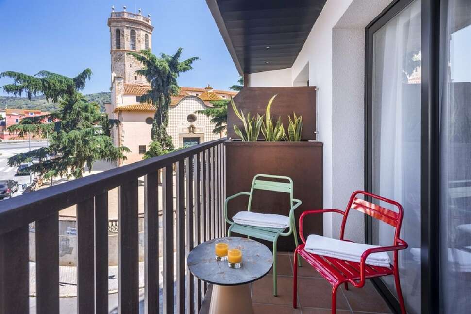 Een foto van het terras bij Hotel Merce