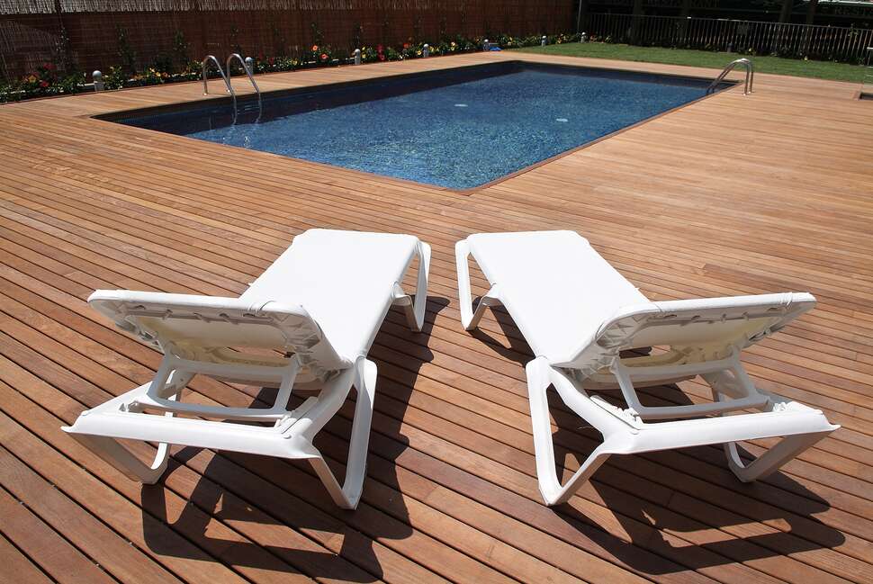 Ein Foto vom Pool im Hotel Magnolia
