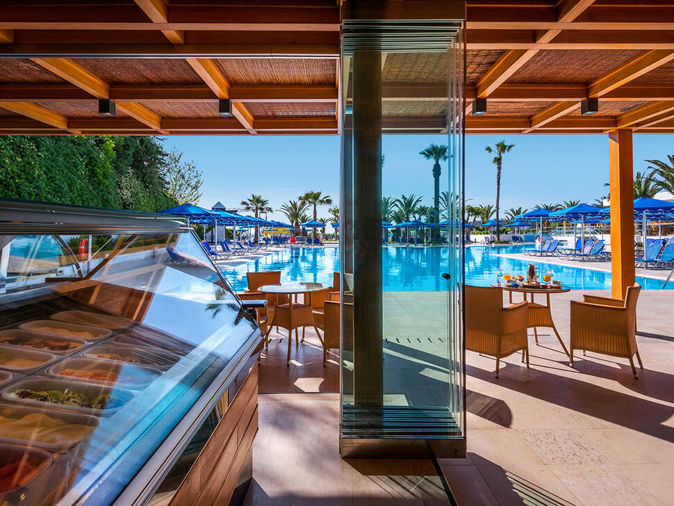 Ein Foto von den Einrichtungen im Mitsis Faliraki Beach Hotel & Spa