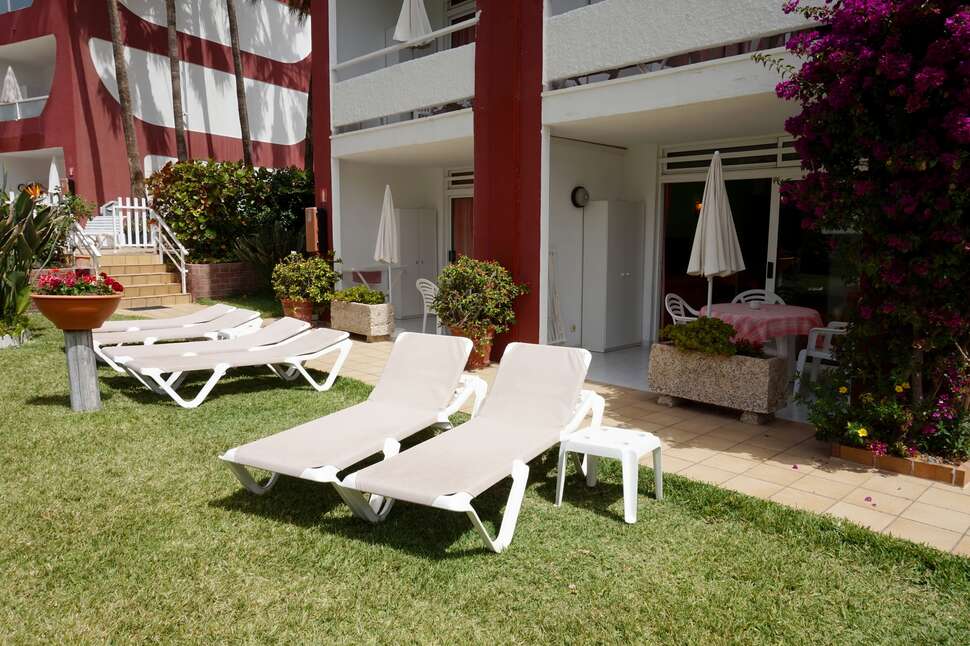 Een foto van het terras bij Appartementen Ecuador