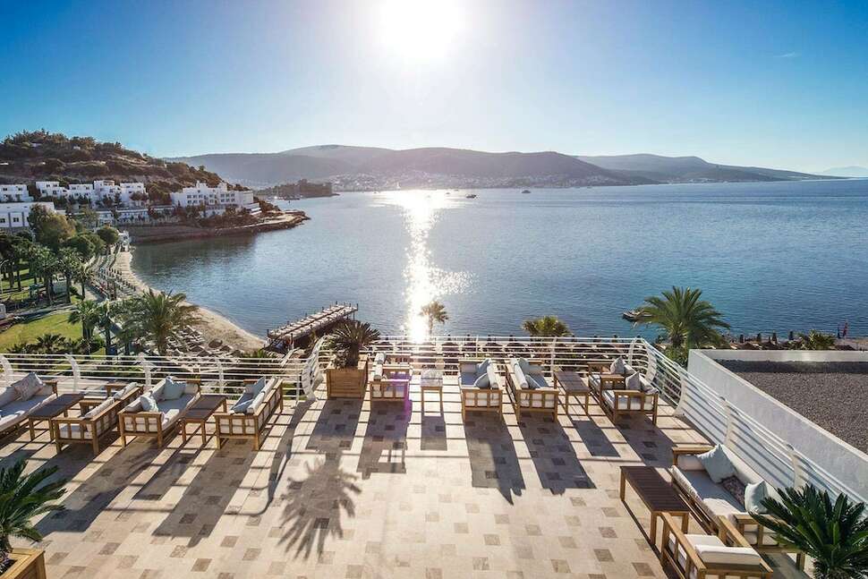 Een foto van het terras bij Agaya Bodrum