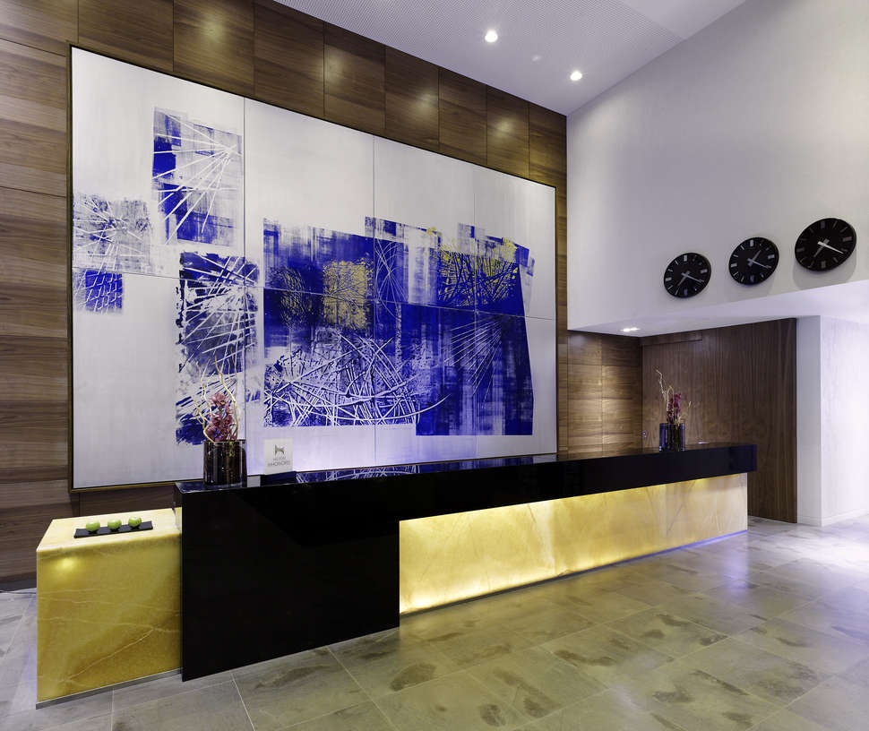 Een foto van het interieur van DoubleTree by Hilton Zagreb