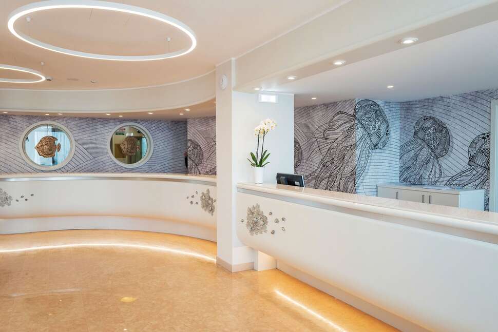 Een foto van het interieur van Hotel Antares