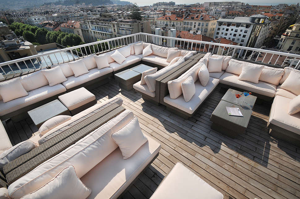 Ein Foto von der Terrasse im Splendid Hotel & Spa