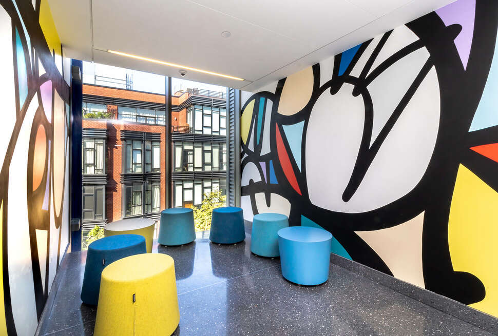 Een foto van het interieur van Pod Brooklyn Hotel