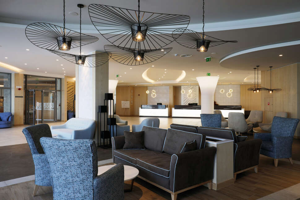 Een foto van het interieur van Riu Astoria