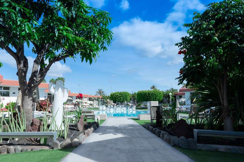 Een foto van het terras bij Bungalows Dona Rosa