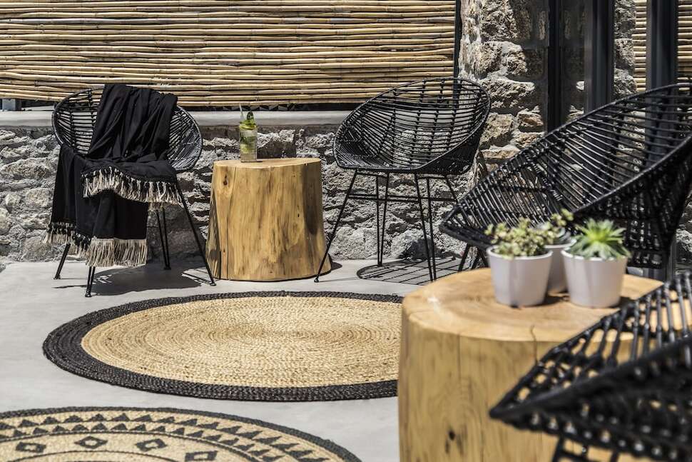 Ein Foto von der Terrasse im My Mykonos Hotel
