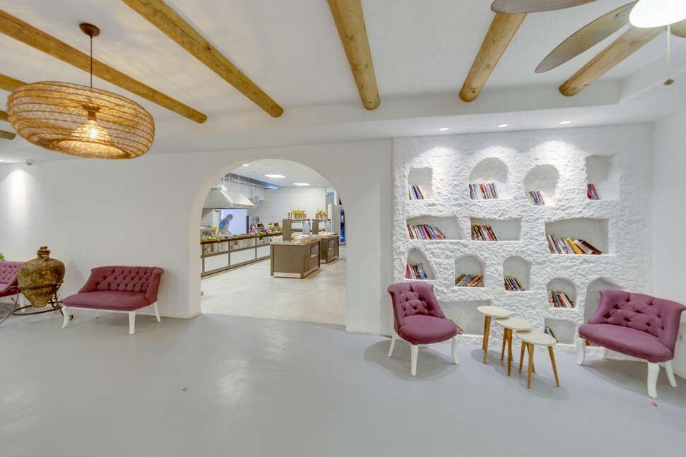 Een foto van het interieur van The Hello Hotel
