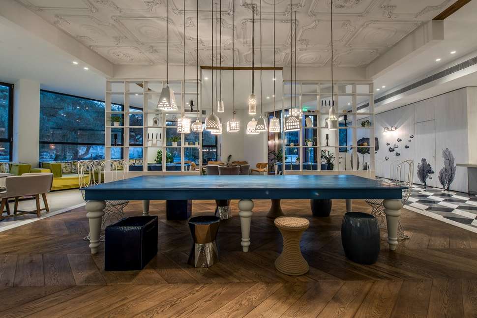 Een foto van het interieur van Aqua Bay Hotel