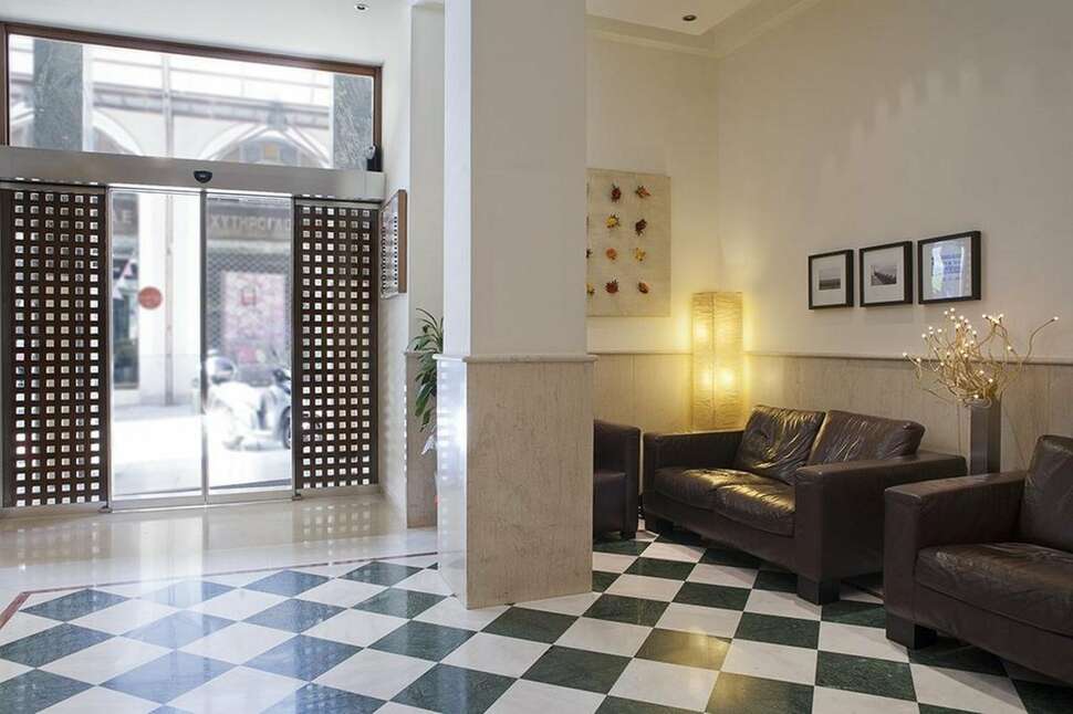 Een foto van het interieur van Hotel Plaka
