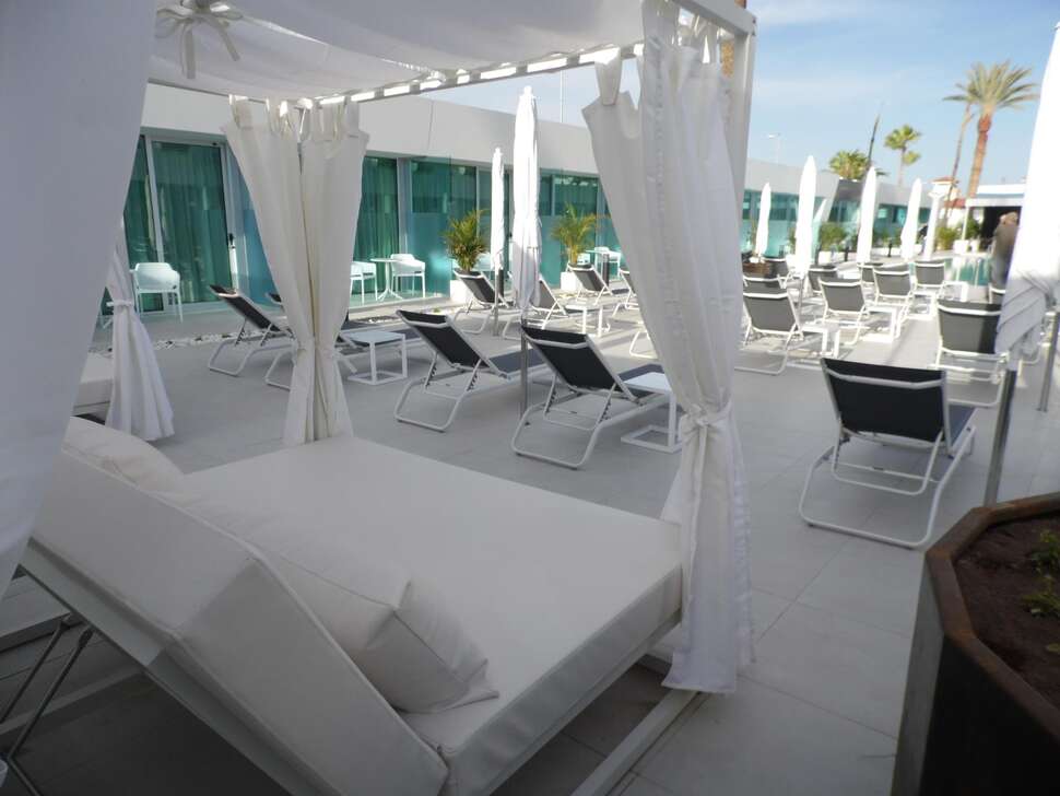 Ein Foto von der Terrasse im Hotel Nayra